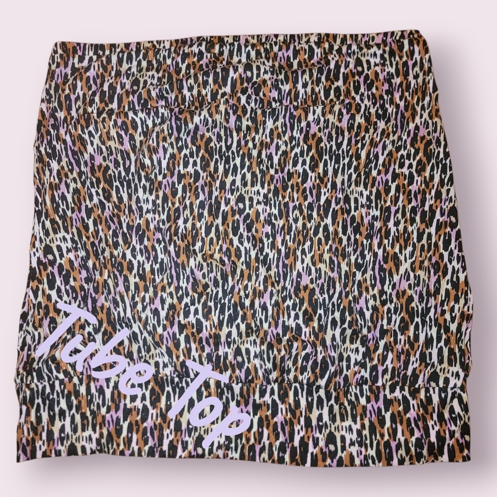 Torrid Multicolor Leopard Print Tube Top